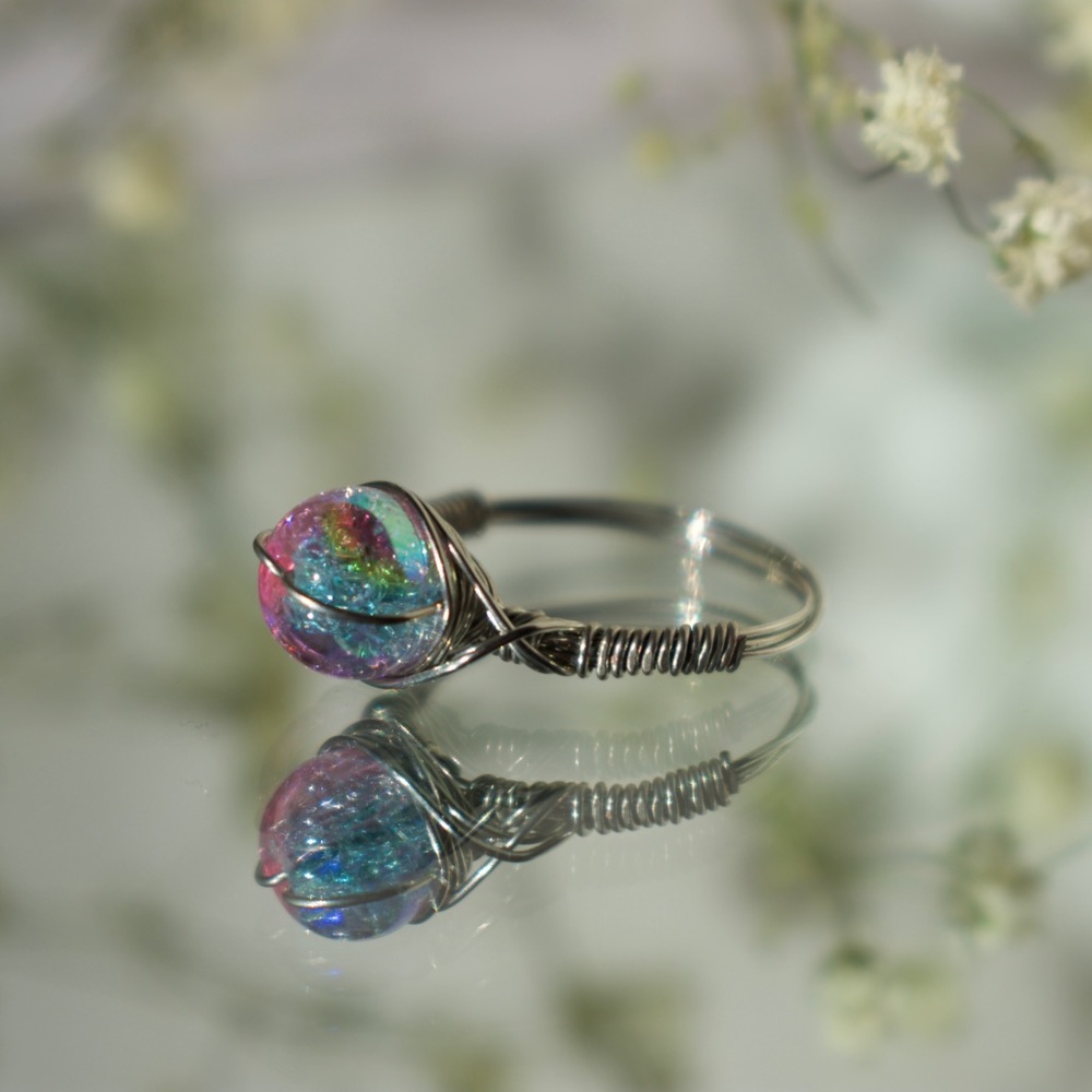 multi glass bead ring